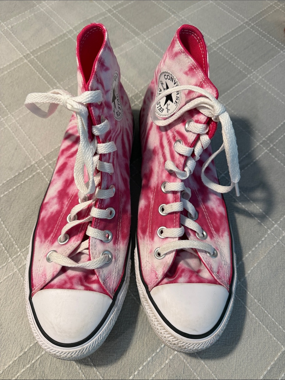 Converse Pink Tie-Dye High Top Sneakers